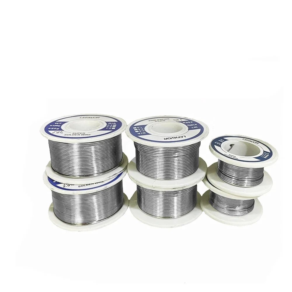 50g Soldering Tin Wire 0.8 1.0mm Small Coil Electrolytic Soldering Wire Welding with Flux Roll Rosin Core Solder Soldering Wire