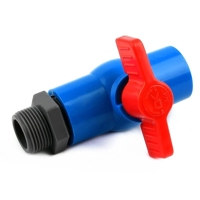 1/2-2Inch Double Male Thread PVC Equal Straight Connectors Aquarium Fish Tank Pipe Connector Fitting Garden Water Pipe Connector