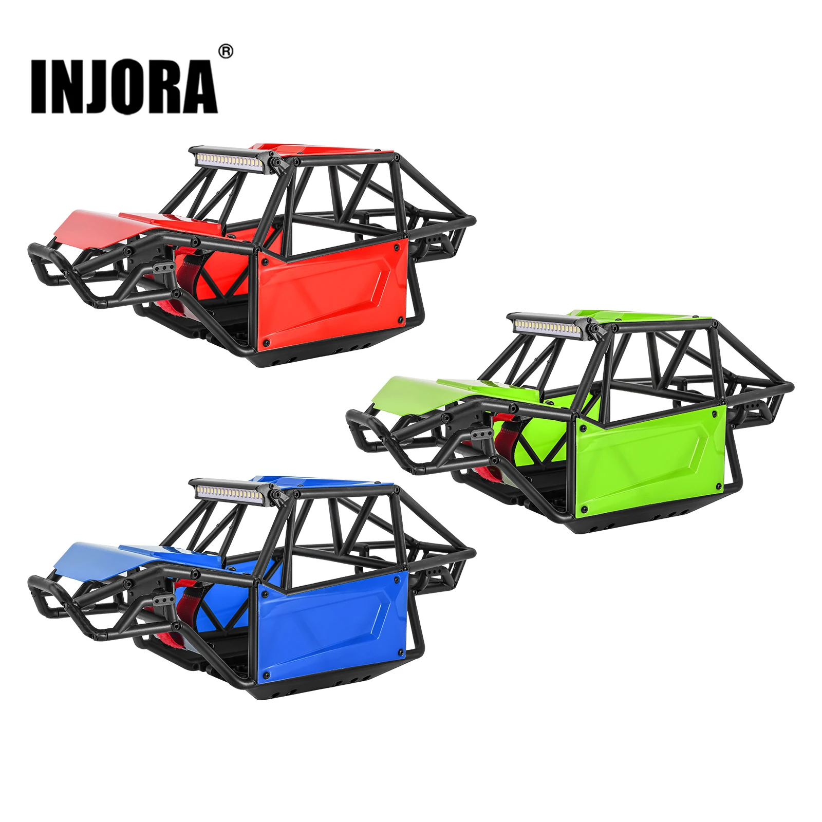 

INJORA Nylon Rock Buggy Body Shell Chassis Kit for 1/10 RC Crawler Car Axial SCX10 II 90046 UTB10 Capra