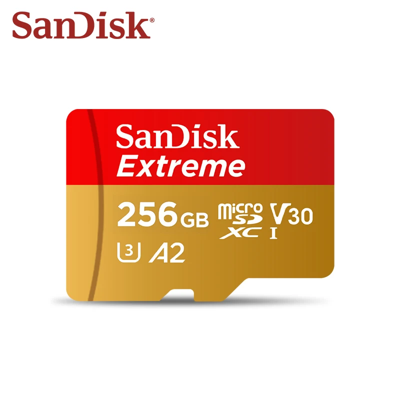 Оригинальная карта памяти SanDisk Extreme microSDXC 64 Гб 128 ГБ 256 ГБ 512 ГБ A2 microSDHC 32 Гб V30