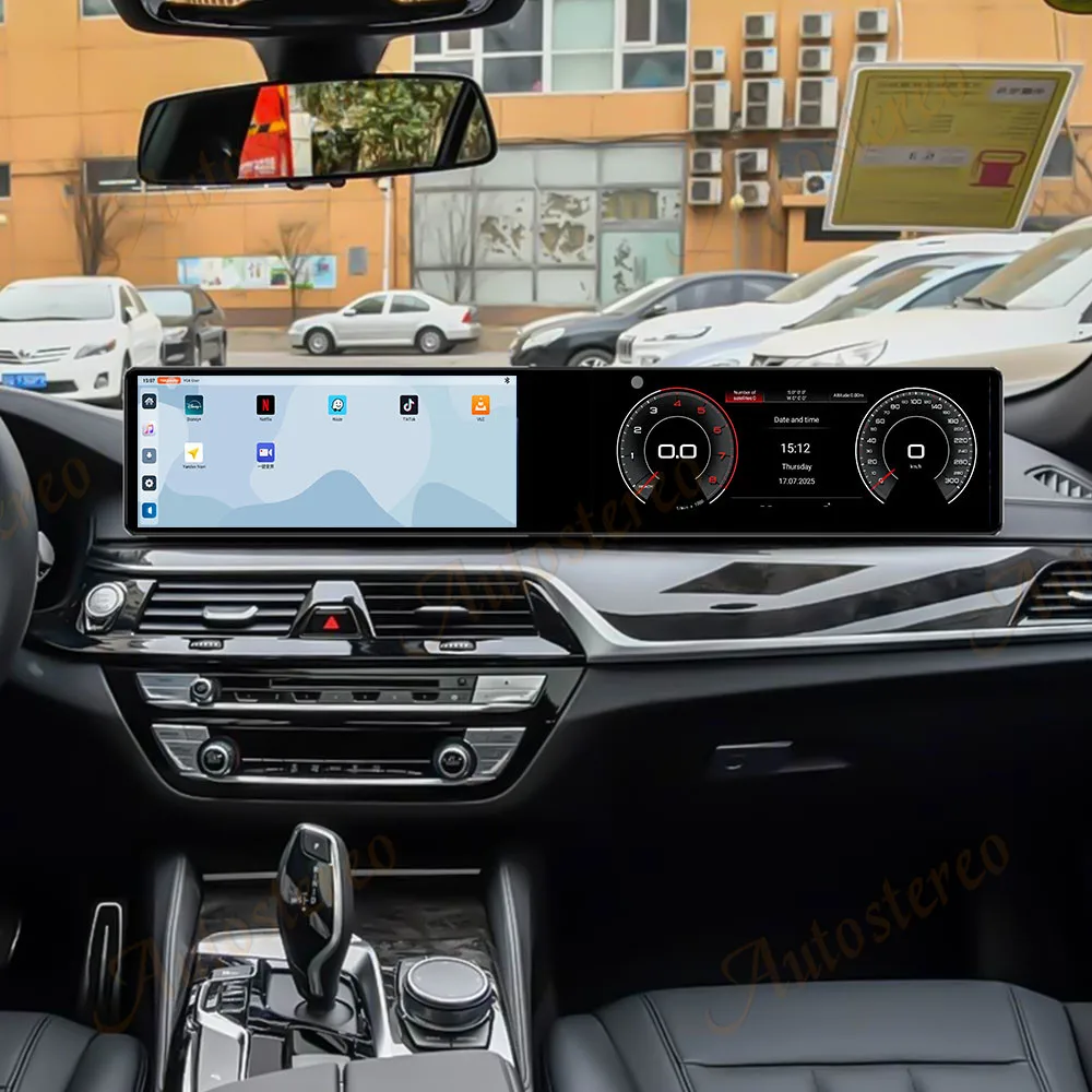Dual Screen Android ID9 Car Radio Carplay Screen For BMW 5 G30 G31 6 6GT G32 2017-2019 Multimedia Player GPS Navigation HeadUnit