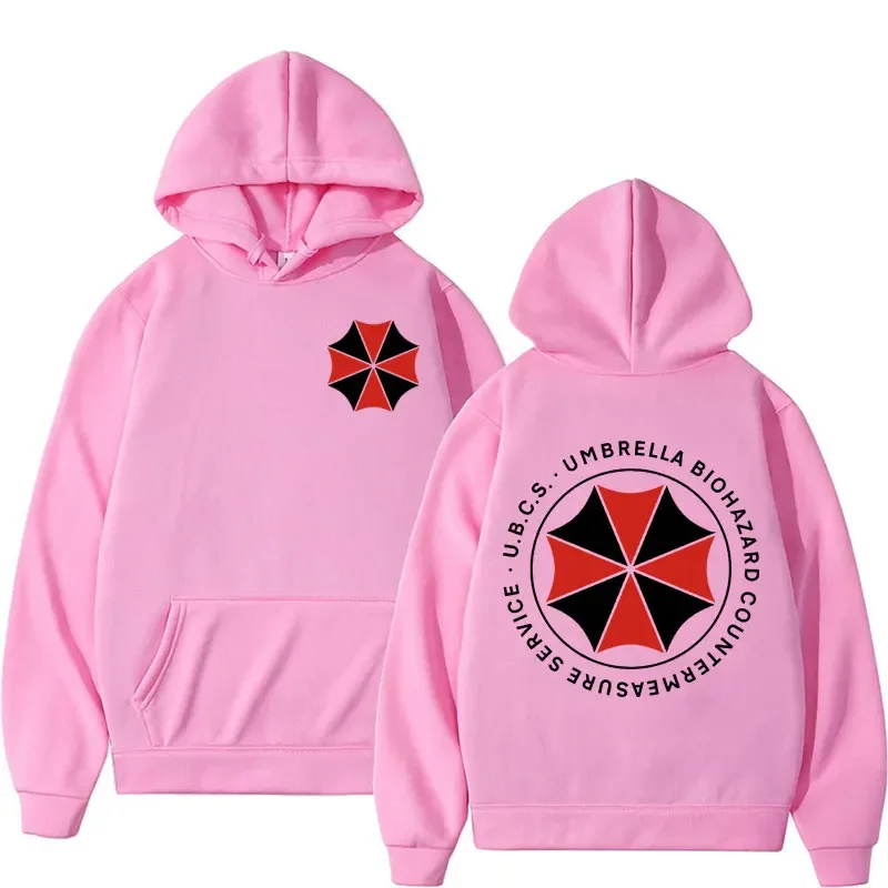 Umbrella Hoodie Biohazard UBCS Resident Evil Horror Survival Streetwear Ästhetischer schwarzer Oversize-Freizeit-Sport-Sweatshirt – Detail 8