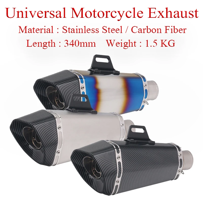 51mm Yoshimura Motorcycle Exhaust Muffler Slip On For Z900 FZ6 ER6N R6 CBR1000 790ADV ZT310 MT07 MT09 Modified Moto Escape