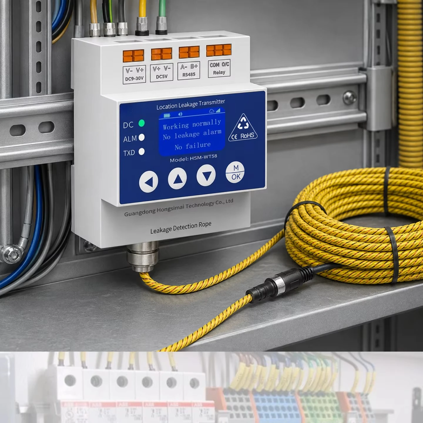 Positioning Leak Sensor Immersion Sensor RS485 Communication with Positioning Leak Detection Cable Customizable Length