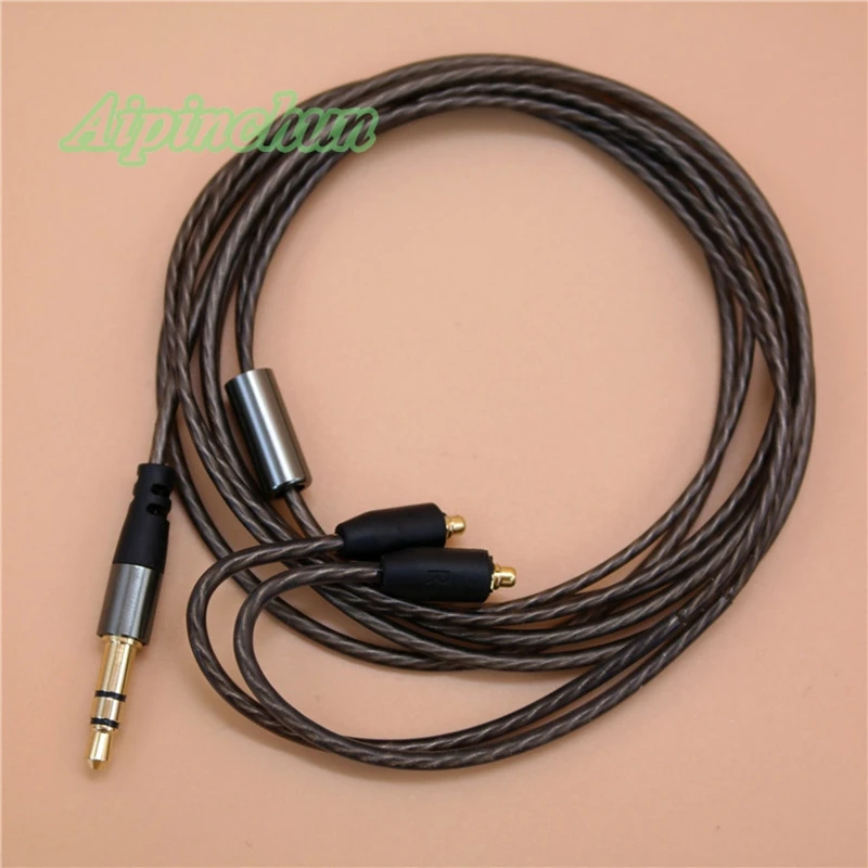 Aipinchun 3,5 мм сменный посеребренный кабель MMCX для наушников Shure SE215 SE535 SE846 SE425 SE315 наушники для Westone