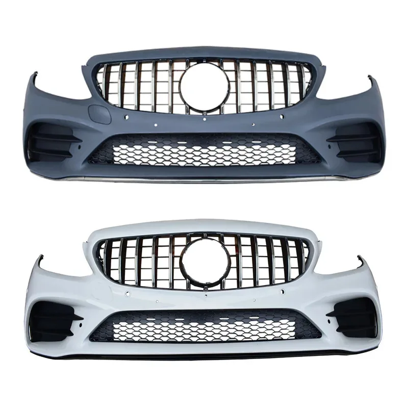 

High Quality New C-Class 43 Front Bumper Assembly 15-19 W205 C180 C200 C260 C300 Style Rear Plastic Bumpers Used for Car
