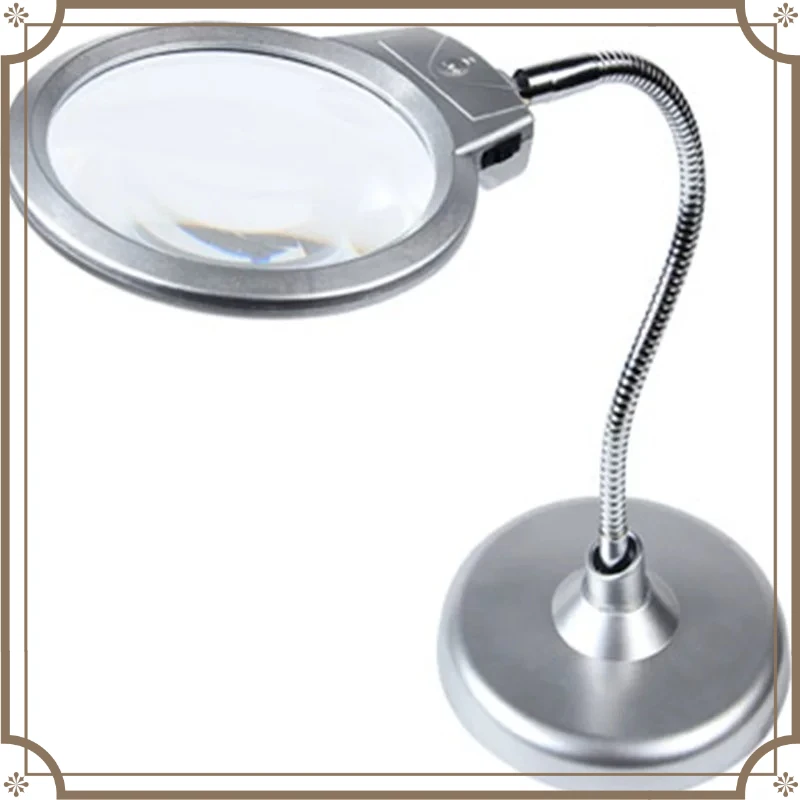 10X Desktop LED Magnifier Lamp High Clear Glass Lens Hands Free For Bird’s Nest Cleaning Elderly Reading Close Work