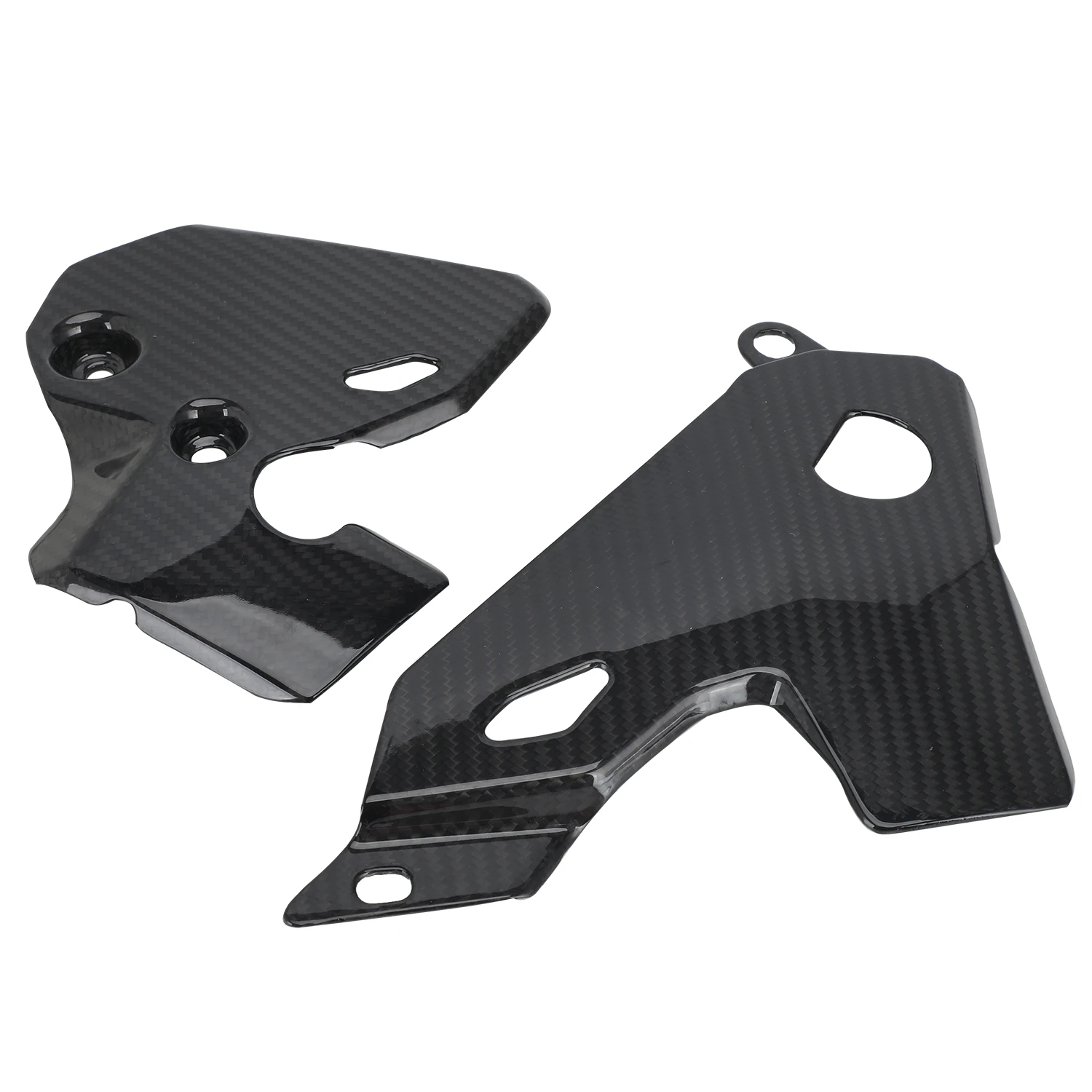 Motorcycle Black Real Carbon Fiber Frame Guards Protection For WR250R/X 2007-2017 Dirt Bike