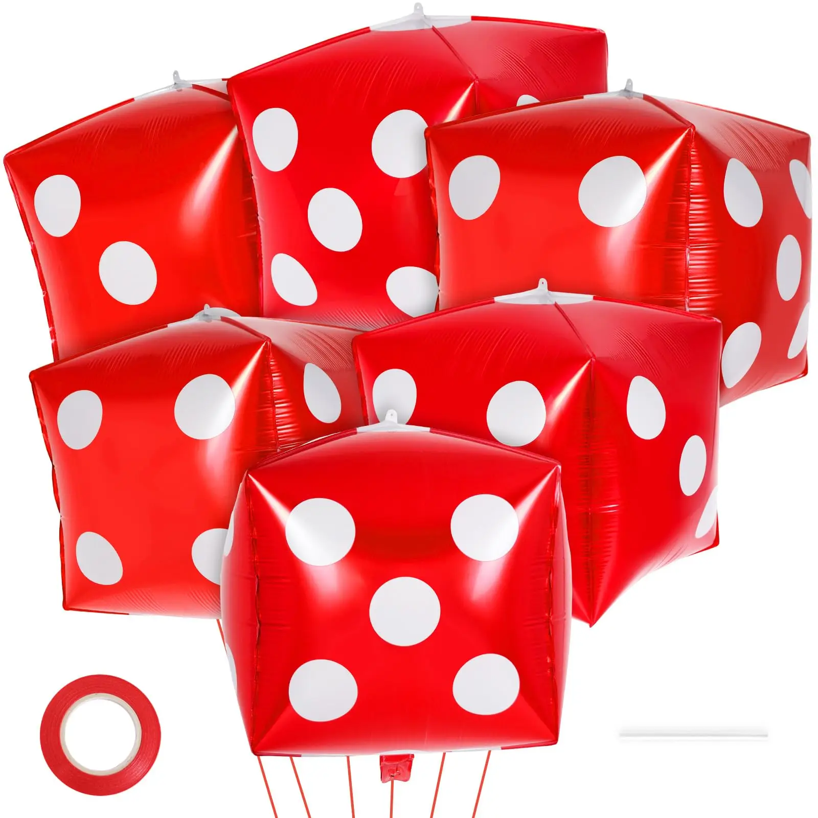 Würfel und Karten Casino-Luftballons Casino-Themenballons Würfelballons, Casino-Themenpartys Poker-Luftballons, Casino-Dekorationen – Detail 5