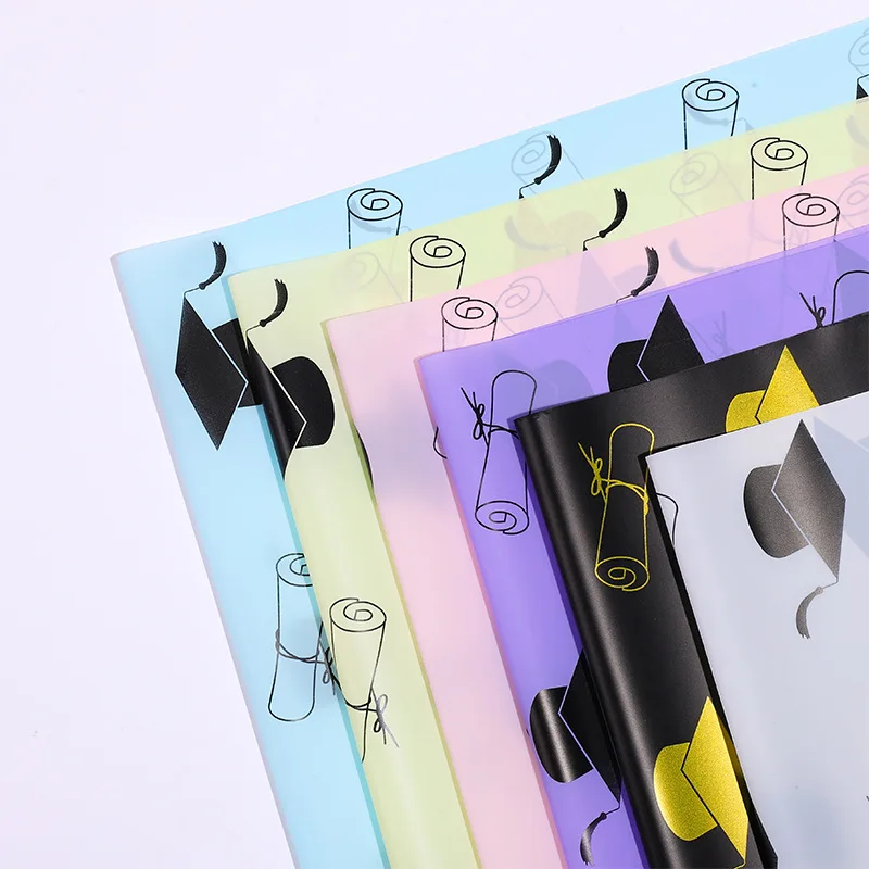 Packaging Materials Flower Wrapping Paper Graduation Season Floristry Waterproof Thickening Bouquet Festival Gifts Pack Party