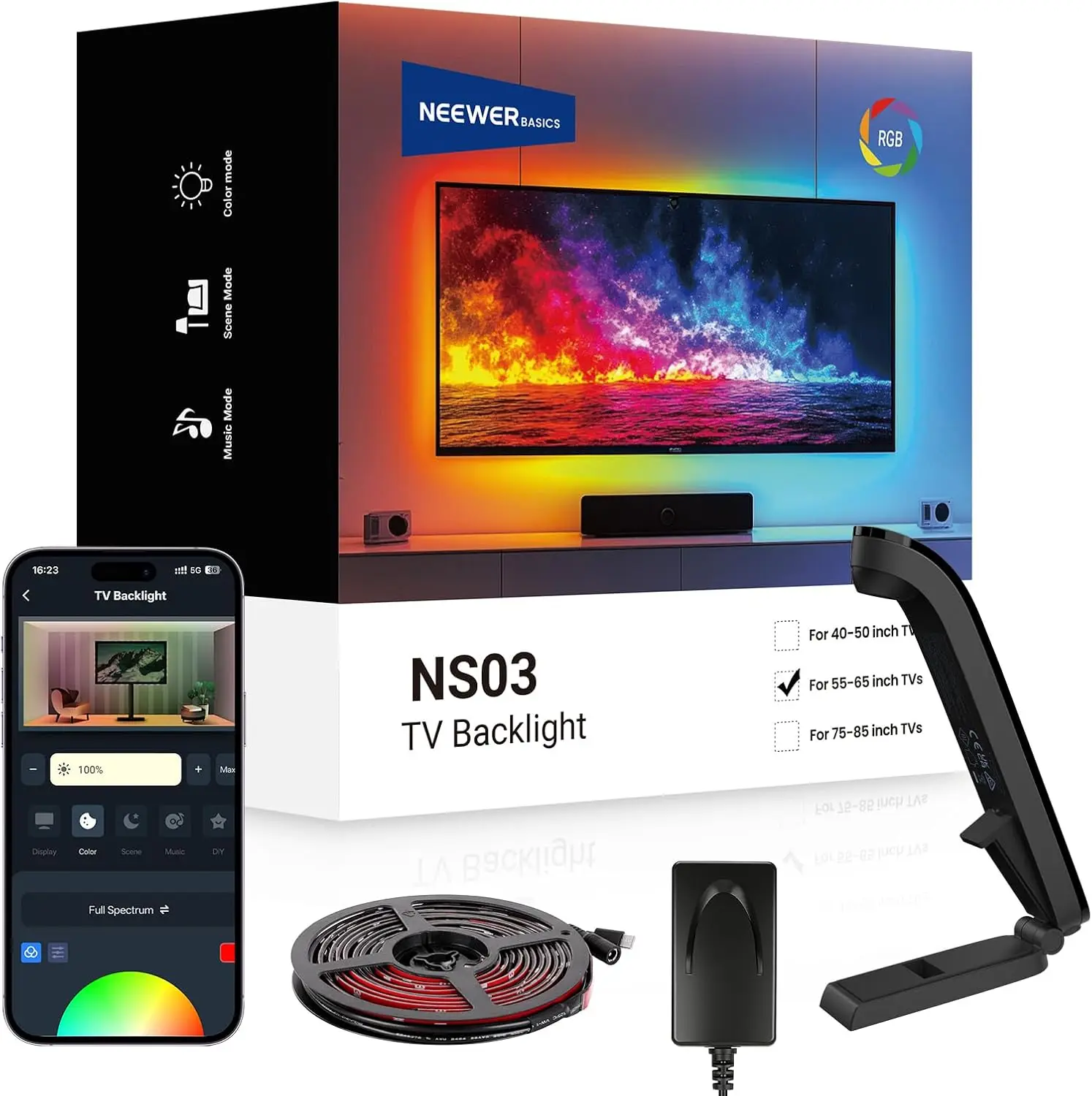 NEEWER TV Backlight for 75-85