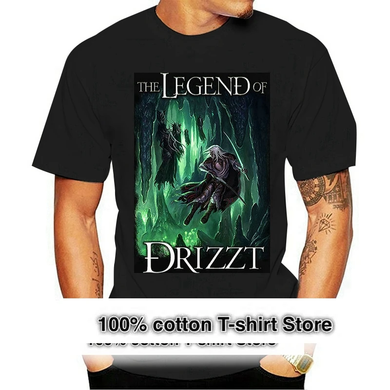 

Drizzt Do'urden T shirt Fruit Of The Loom Salvatore The Legend Of Drizzt Style Vintage T Shirts Men Women Cartoon Casual