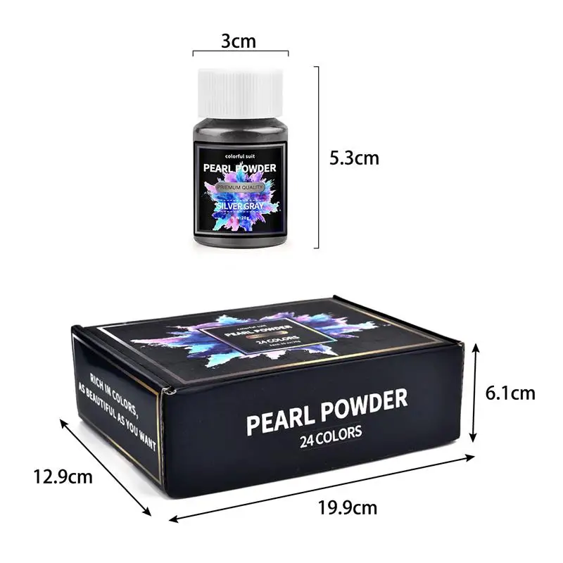 24Color 20ml Pearlescent Powder Epoxy Resin Dye Pearl Pigment Mica Pearlescent Powder DIY Resin Jewelry Craft Making Micas Dye view 5