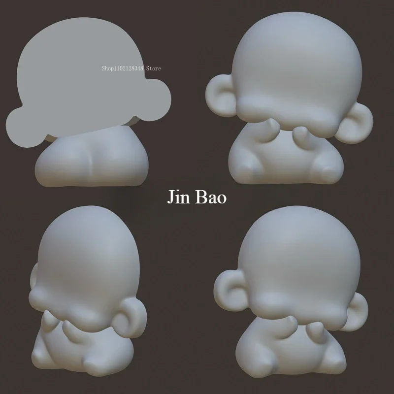 2cm/3cm/4.5cm/6cm Silicone Mold Handmade DIY Ultra Light Clay Stone Plastic Clay Making Cute Doll Q Version Body Film Tools