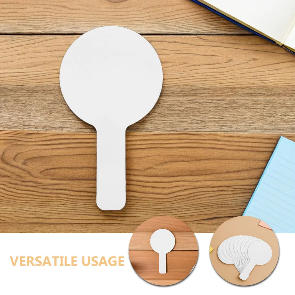 20 قطعة من الألواح البيضاء المحمولة ذات الوجهين والمسح الجاف والمجاذيف الصغيرة المحمولة لألعاب التصويت في الفصول الدراسية والمزاد