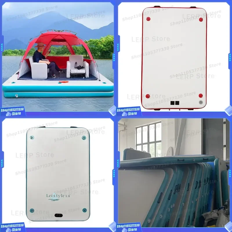 Inflatable Platform Floating Fishing Water Pad Mat Magic Carpet Surf Floating Board Boat Air Cushion for Sea