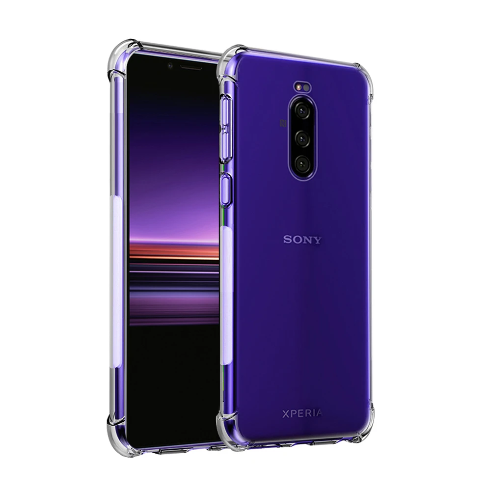 Reinforced Clear Case for Sony Xperia 1 5 8 10 II III IV Soft Silicone Case for Sony Xperia Ace 1 2 3 L3 L4 Air Cushion Cover