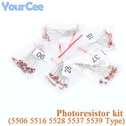 100pcs/50pcs LDR Photo Light Sensitive Resistor 5506 5516 5528 5537 5539 Photoelectric Photoresistor Kit