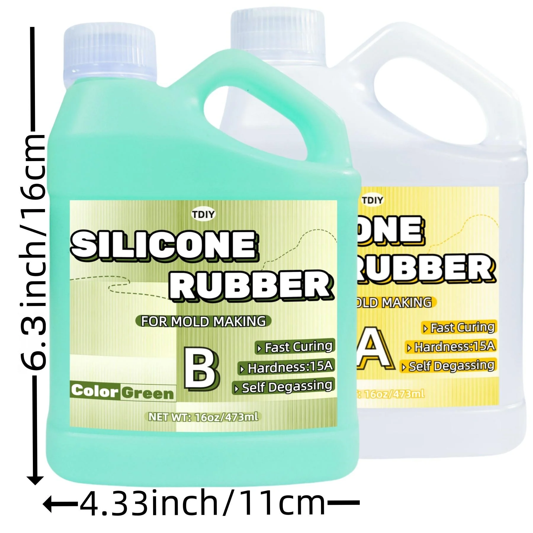 مجموعة قوالب السيليكون البلاتينية سعة 32 أونصة - لوازم صناعة احترافية لصب الراتنج، قوالب ثلاثية الأبعاد، تصميم سريع ومتين وقابل لإعادة الاستخدام