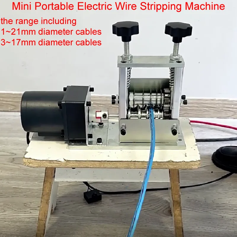 Mini Electric Wire Stripping Machine Portable Blade Cable Stripper 1-21mm 3-17mm for Removing Plastic Rubber Copper Recycle