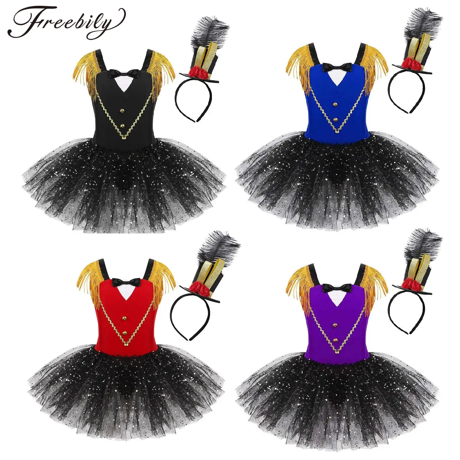 Traje de Majorette para Niña, Vestido de Ballet con Tutú de Tul, Disfraz de Maestra de Banda, Circo, Carnaval, Vestidos para Fiestas