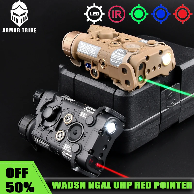 

WADSN NGAL UHP Red Green IR Powerful laser Pointer Tactical Red Dot Blue Laser Sight Hunting Scout Weapon Flishlight LED Strobe