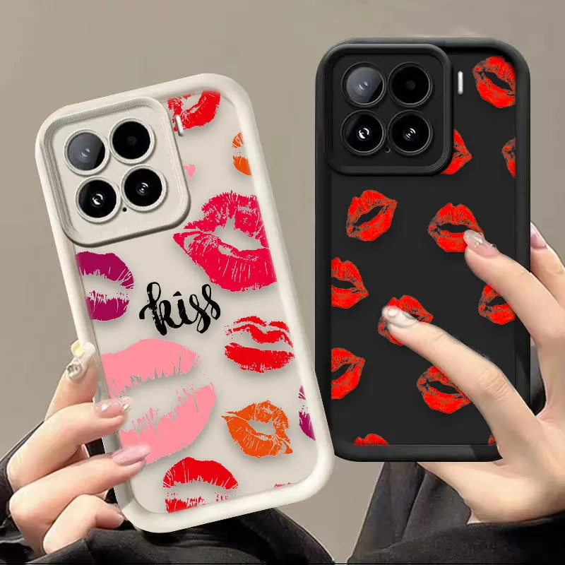 Pretty Sexy Girls Red Lips Phone Case For Xiaomi POCO F8 F7 ULTRA F5 F4 F3 C40 M6 M7 X3 X4 GT X5 X6 X7 PRO Cover Case DIY Shell