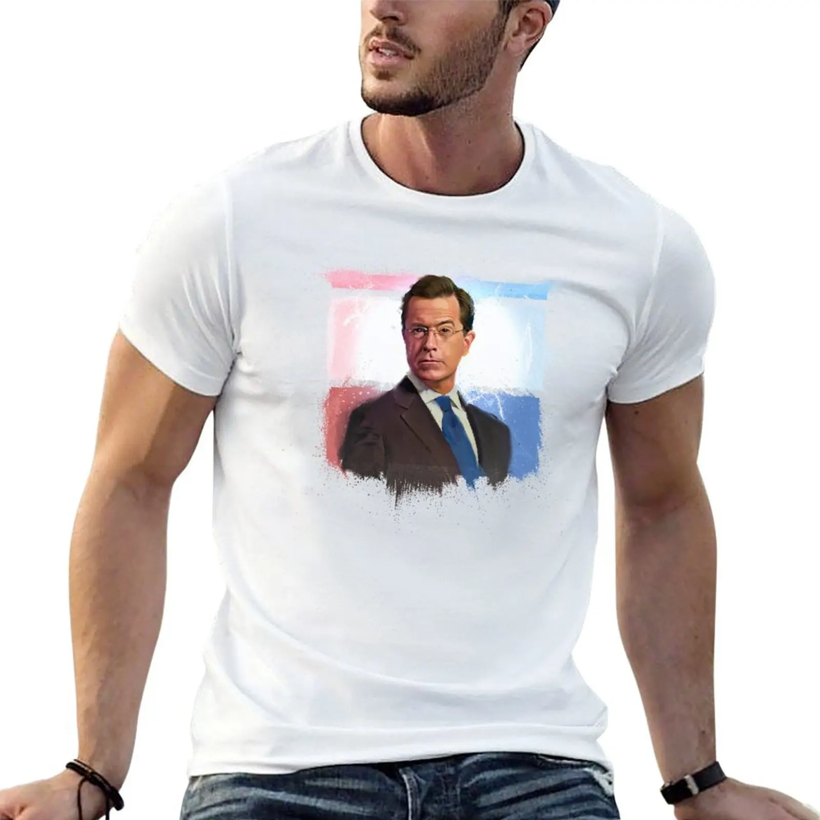 Stephen Colbert SHIRTS T-Shirt oversize t-shirts man blacks men clothings