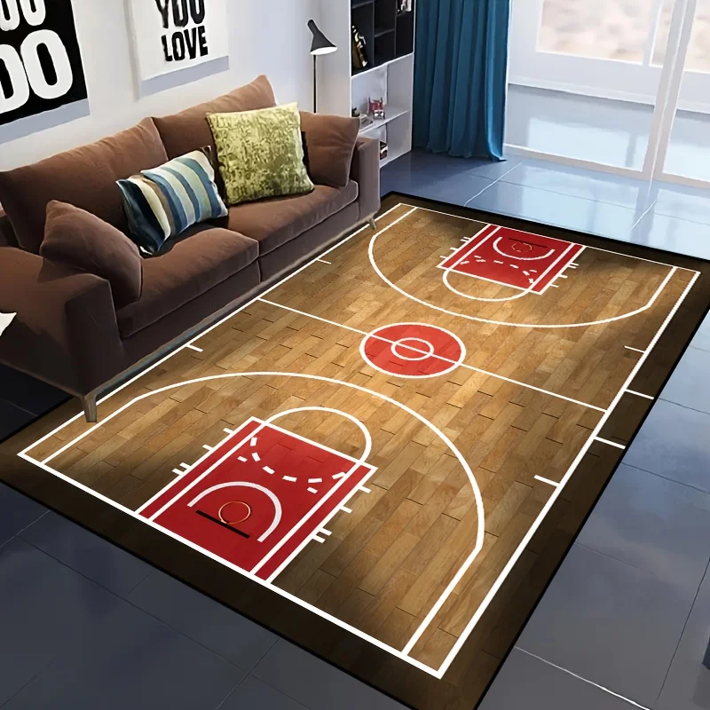 

Basketball Court Non-slip Resistant Mat, for Living Room Bedroom Nursery Room, Outdoor Patio Garden Yard Decor Mat, Home Decor