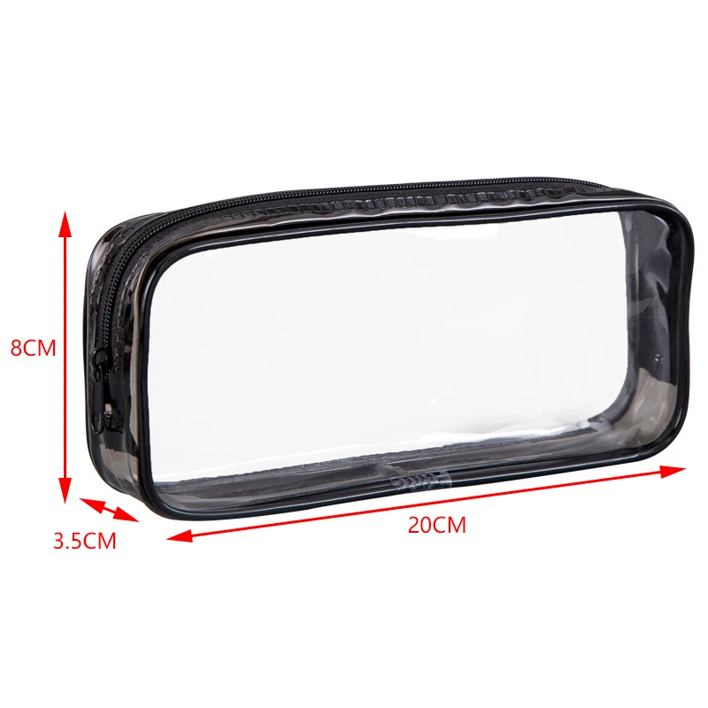 Simple Transparent Pencil Case Large Capacity Pen Bag Student Pencil Case Creative Stationery Storage Pouch School Supplies