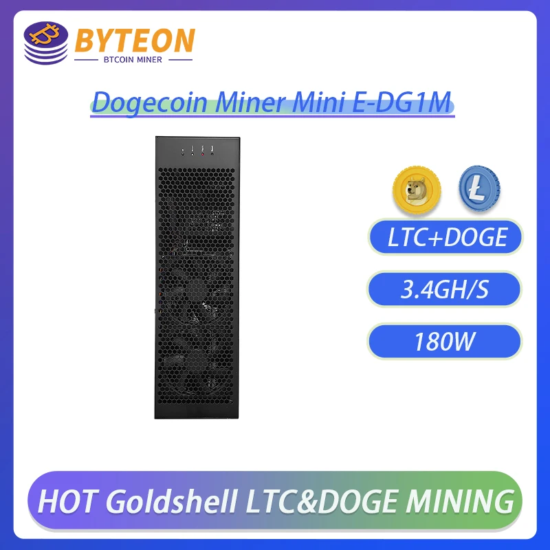 Nuovo Goldshell E-DG1M DOGE LTC Miner 3.4Gh/s Algoritmo Scrypt Echo Miner Mine BEL Miner Dogecoin Mining Machine con PSU