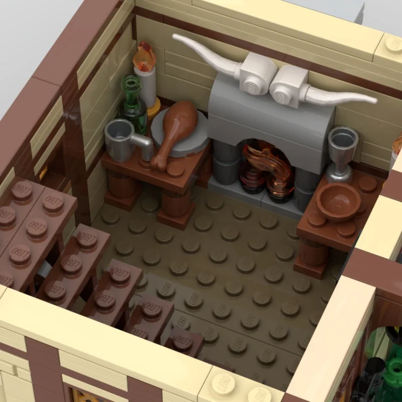 MOC-246528 Hotel inn Building Block MOC Streetscape Series Dream Modular Creative Guesthouse Blocks Gift 675PCS Bricks Adult