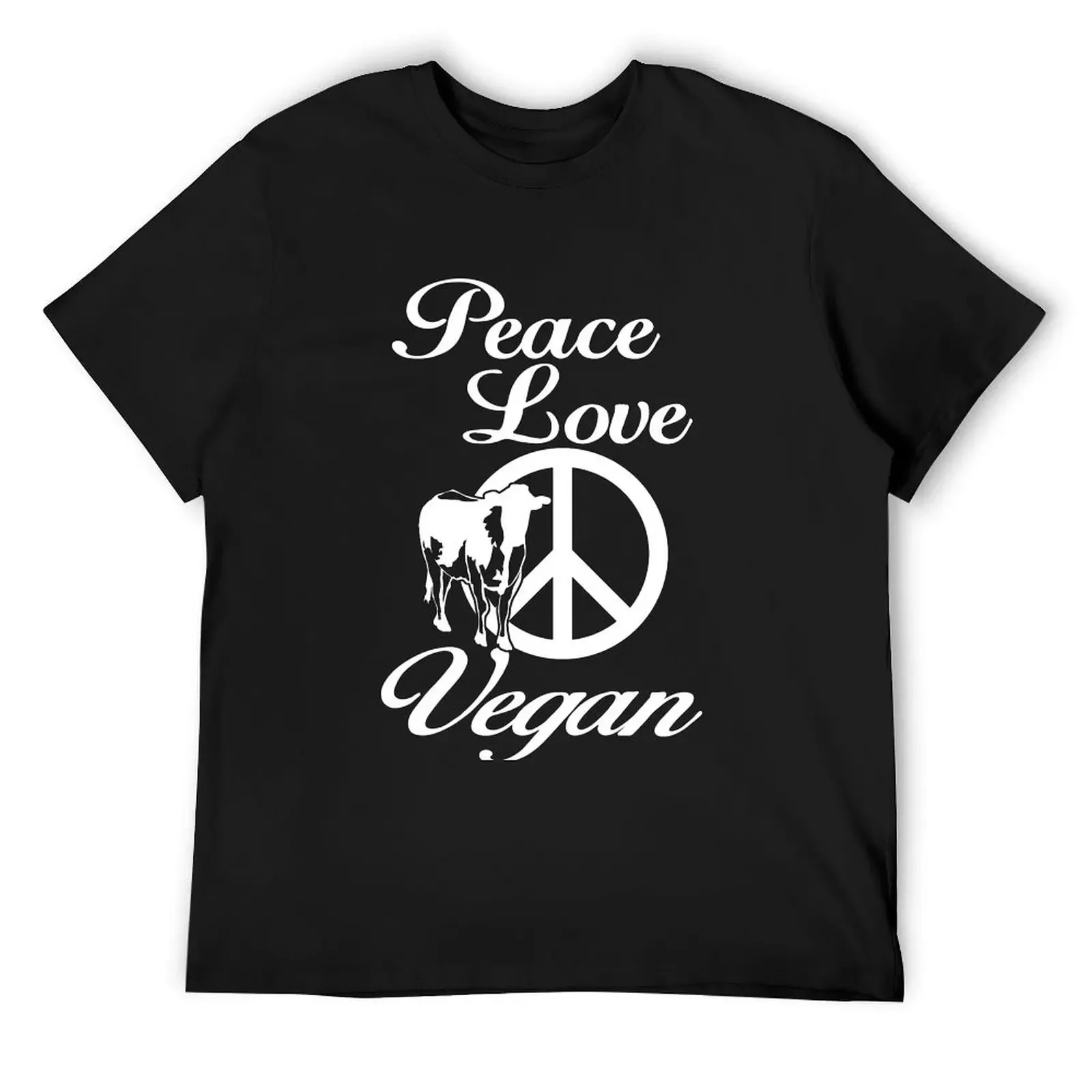 Peace Love Vegan T-Shirt oversized designer shirts oversized t shirt graphic shirts black t shirts for men