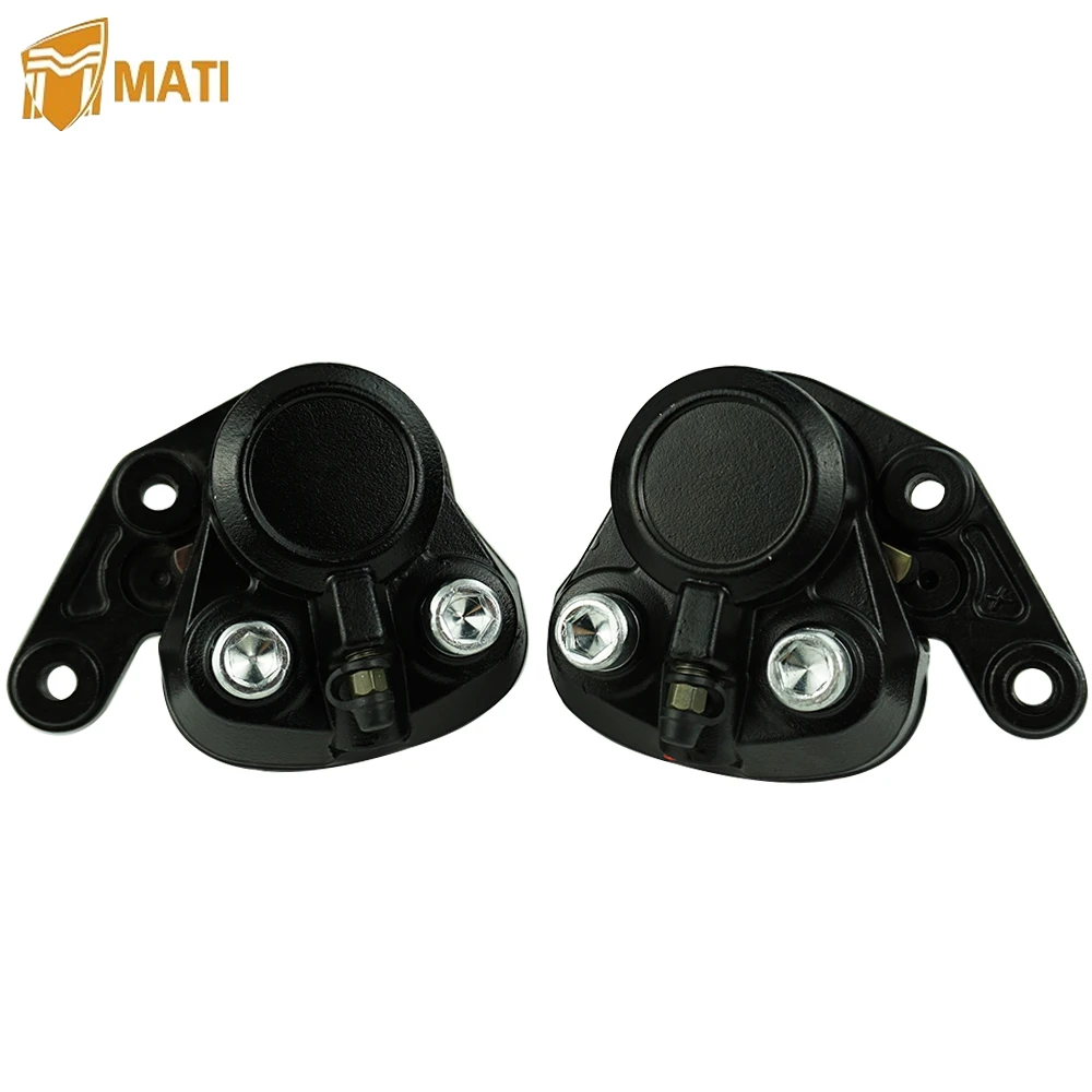 แผ่นคาลิปเปอร์เบรคหน้าด้านซ้ายขวา Mati สำหรับเปลี่ยน Z1 Kawasaki 43041-004 43041-008พร้อมแผ่นรอง