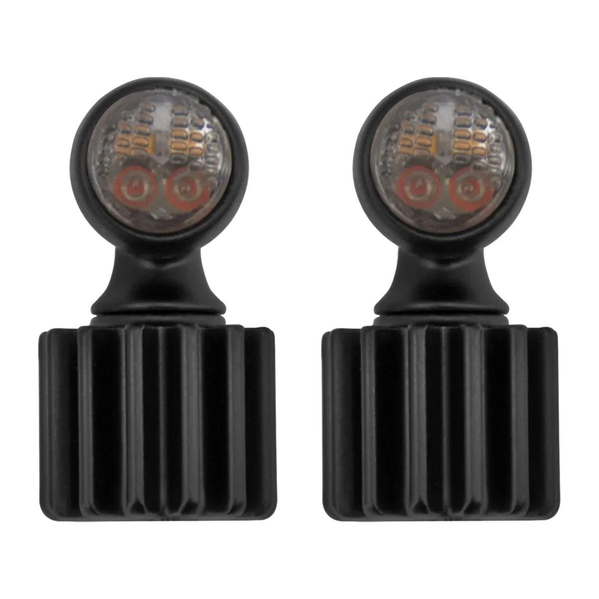AAAL intermitentes de motocicleta Mini intermitentes LED lámpara freno marcha Universal para Touring Softail Dyna negro