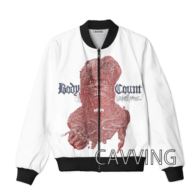 CAVVING 3D Printed   BODY COUNT METAL  Zipper Bomber Jackets Men Overcoat Mens Coat Zip Up Jackets for Women/Men