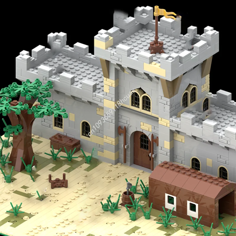 1266 قطعة MOC القرون الوسطى المخفر قلعة نموذج اللبنات تجميع DIY بها بنفسك لعبة التعليم الإبداعي هدية الكريسماس هدايا أعياد ميلاد للأطفال #2