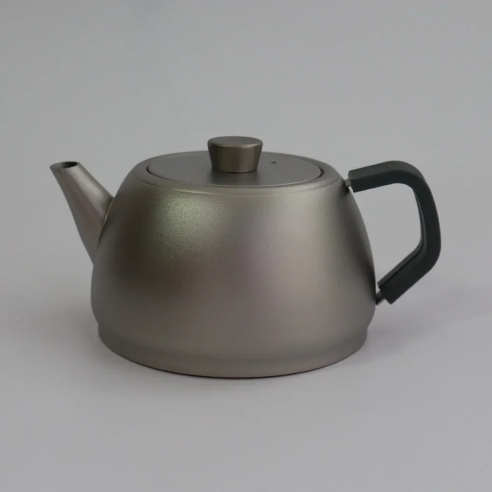 320ml Pure Titanium Teapot with a Tea STRAINER and anti-scorching handle For Home,Camping, antibacterial, lightweight Tea Set