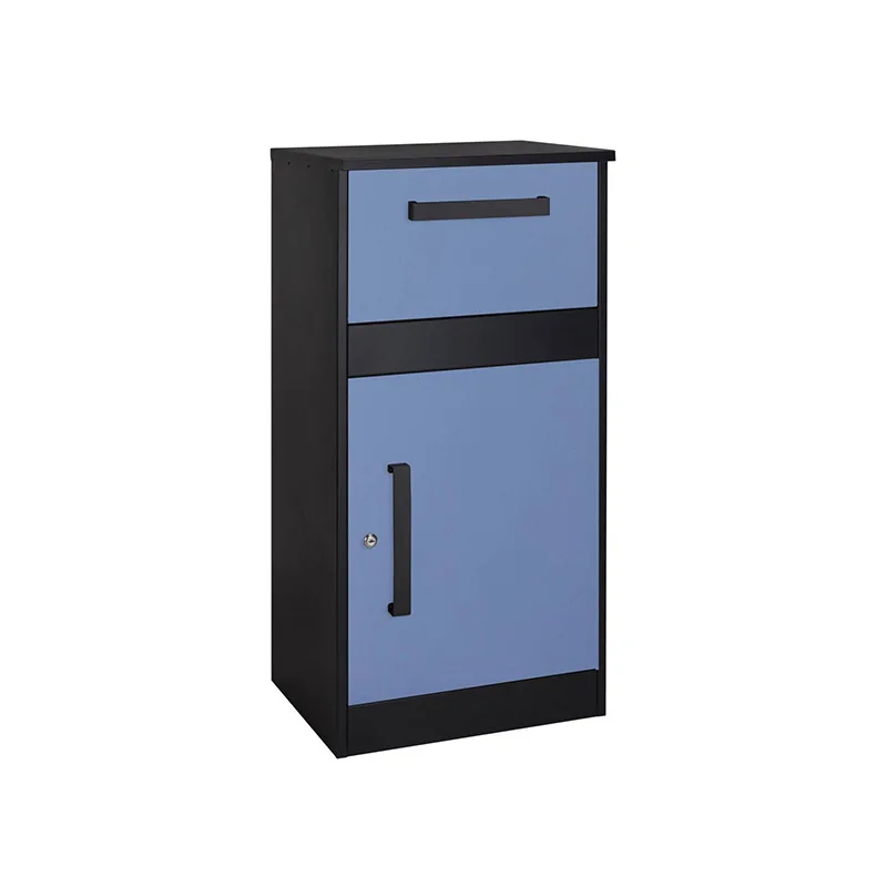 Outdoor rainproof courier cabinet, handmade black, outdoor stainless steel, mailbox.