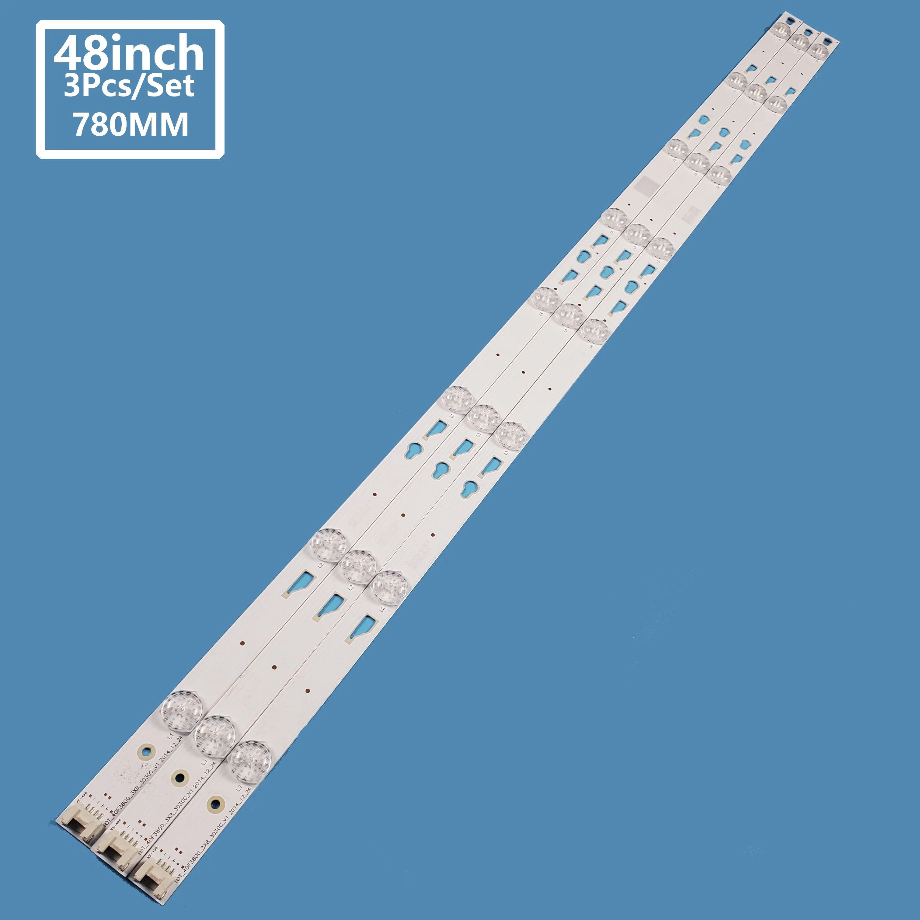 

3pcs/set Led Backlight Strips For TCL 48inch TV Backlight 780mm 6V 2W Led TV Backlights Strip TOT_40F3800_3x8_3030C_V1