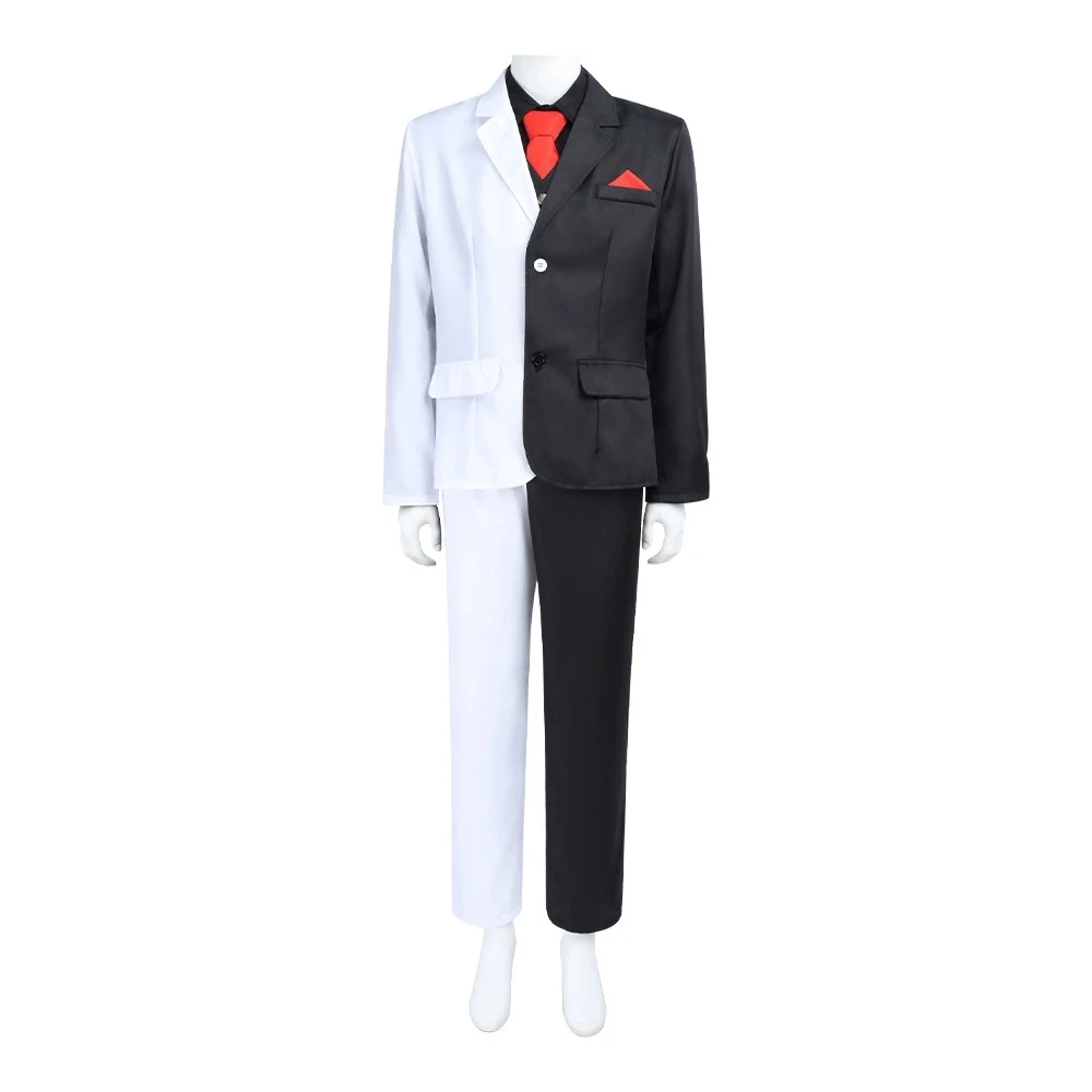 

Movie Man Two Face Cos Harvey Apollo Dent Cosplay Costume Outfit Uniform Black and White Suits Halloween Carnival Disguise Suit