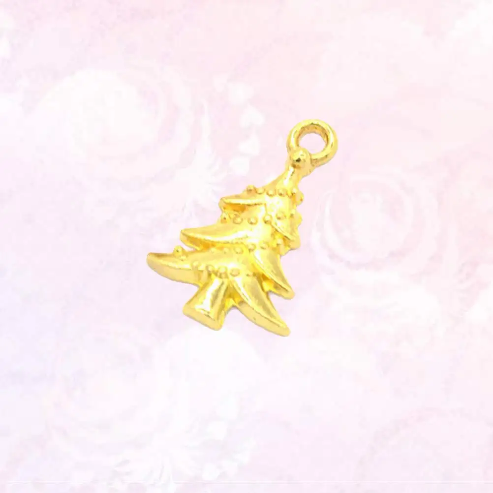 100 قطعة شجرة عيد الميلاد سبيكة سحر قلادة النتائج مجوهرات نمط خمر ل قلادة سوار المعلقات DIY عطلة الزينة #2