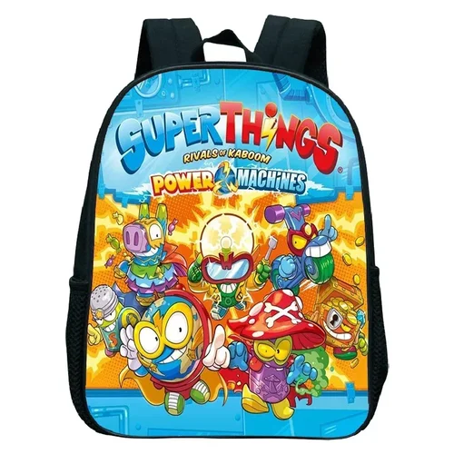 Imagen 2 del producto Mochila SuperThings, mochila escolar de dibujos animados para niños y niñas, bolsa de guardería, mochila impermeable para niños de 12 pulgadas