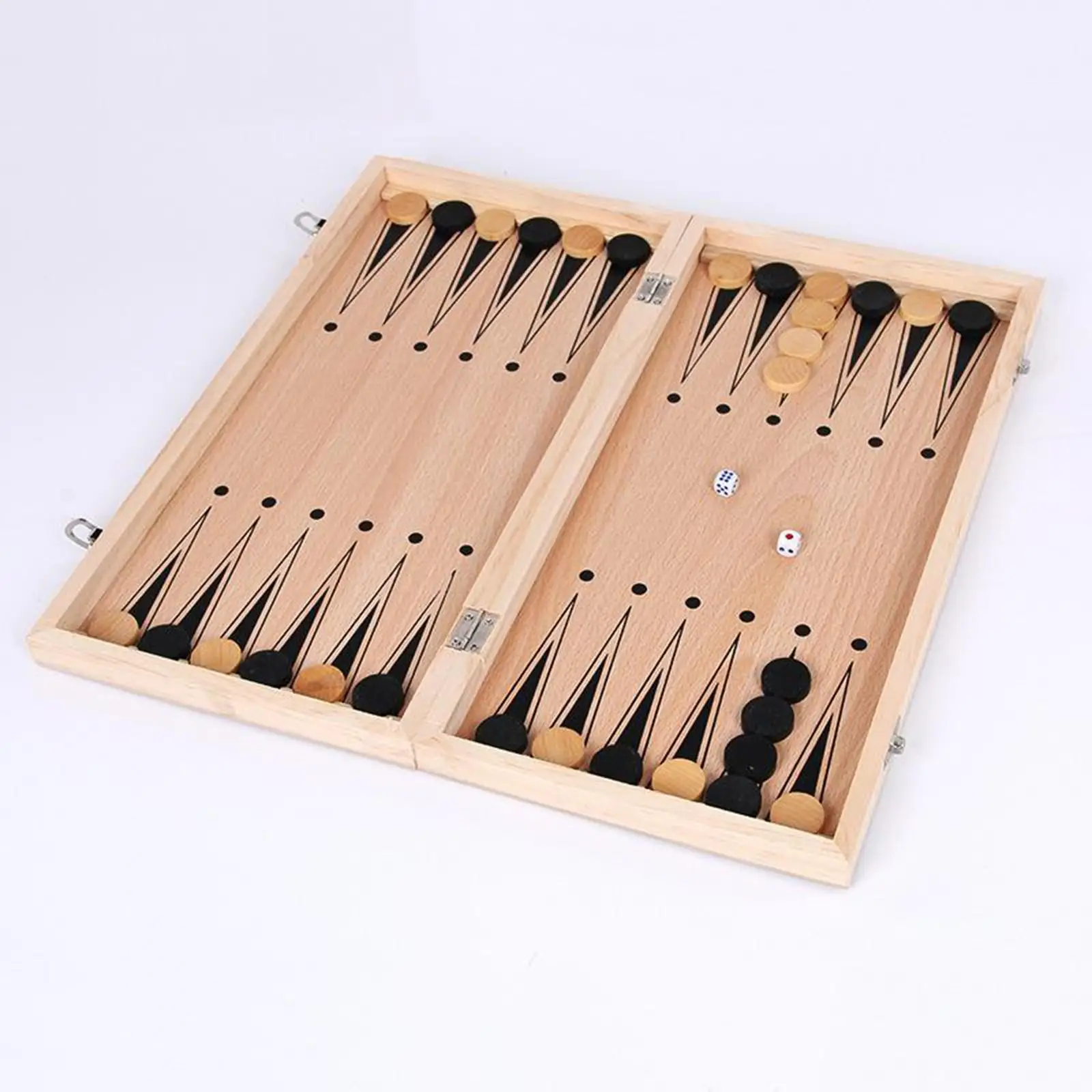 

Portable International Chess / Checkers / Backgammon 3 in 1 Set with Foldable