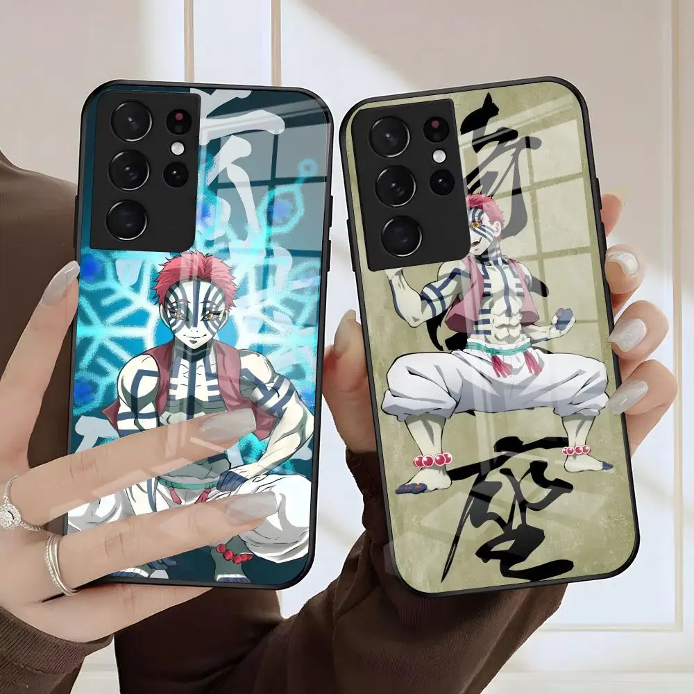 

Akaza Demon Slayer Anime Phone Case For Samsung A56 A36 A26 A16 A15 A25 A35 A55 A14 A34 A24 A54 Glass Case