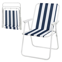 WOLTU Lightweight Foldable Camping Chair Folding Fishing Chair with Armrests for Beach Garden Patio Outdoor Camping Picnic