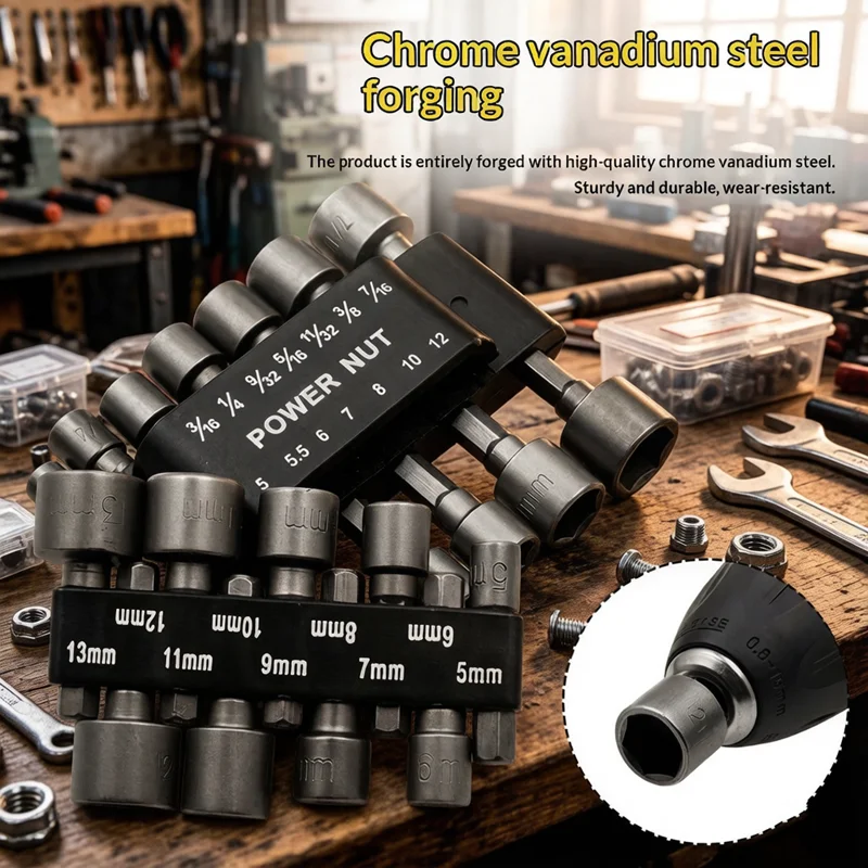 9/14PCS Inner Hexagonal Wrench Socket Set Hex Handle Screwdriver Extension Rod Pneumatic Screwdriver Insert Tool For Repair