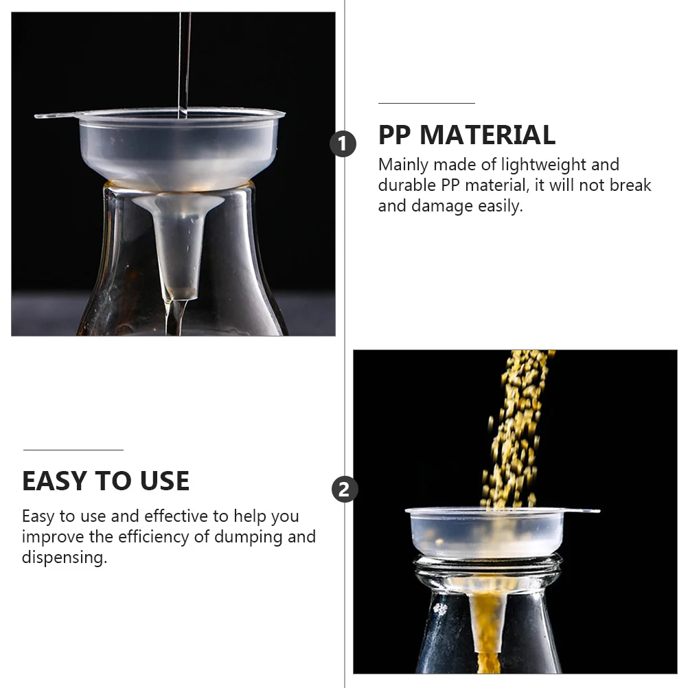 

30Pcs Mini Liquid Filling Funnels Grade Plastic Leakproof Transfer Tools for Oils Lotions Care Products Dispenser