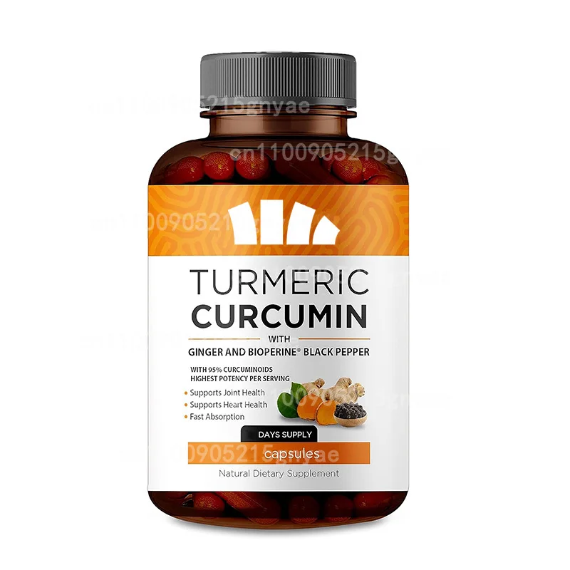 

5-in-1 Turmeric Soft Capsules Containing Milk Thistle Seed Extract and Black Pepper, Ginger Root - Immune, Liver Support