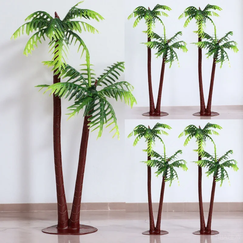 

5Pcs Artificial Coconut Trees Realistic Palm Plants Aquarium Fish Tank Decorations Miniature Landscape Palm Trees Decor